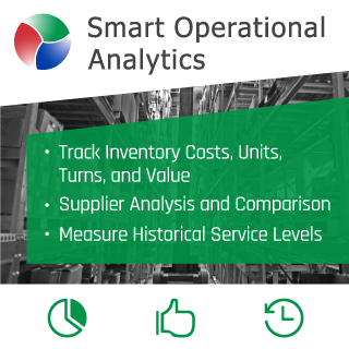 Smart Operational Analytics: Track Inventory Costs, units, Turn, and Value; Supplier Analysis and Comparison; Measure Historical Service Levels