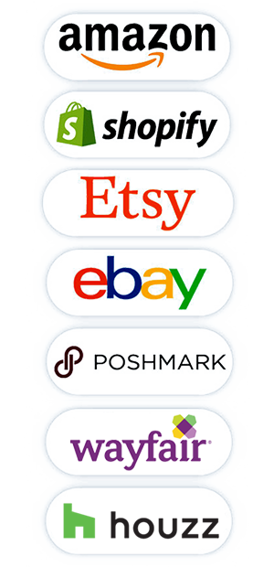 Inventory Control connectors Shopify Amazon eBay Wayfair Etsy