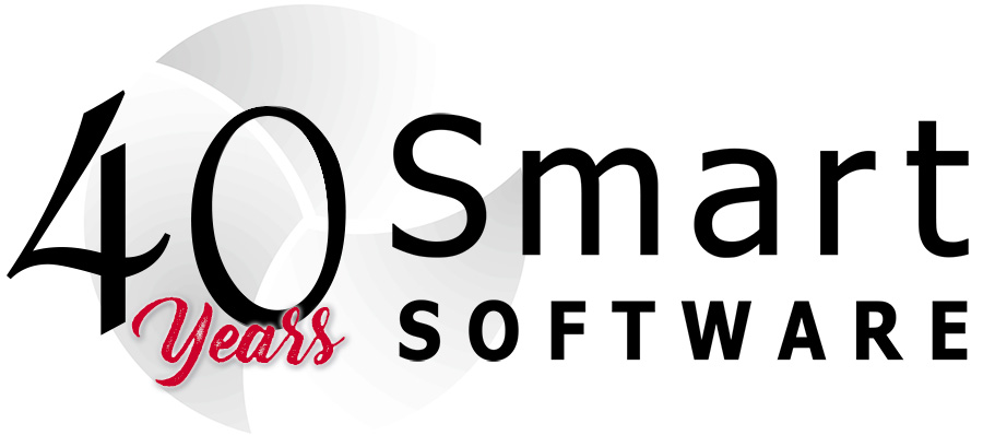 Logotipo de software inteligente 40 años