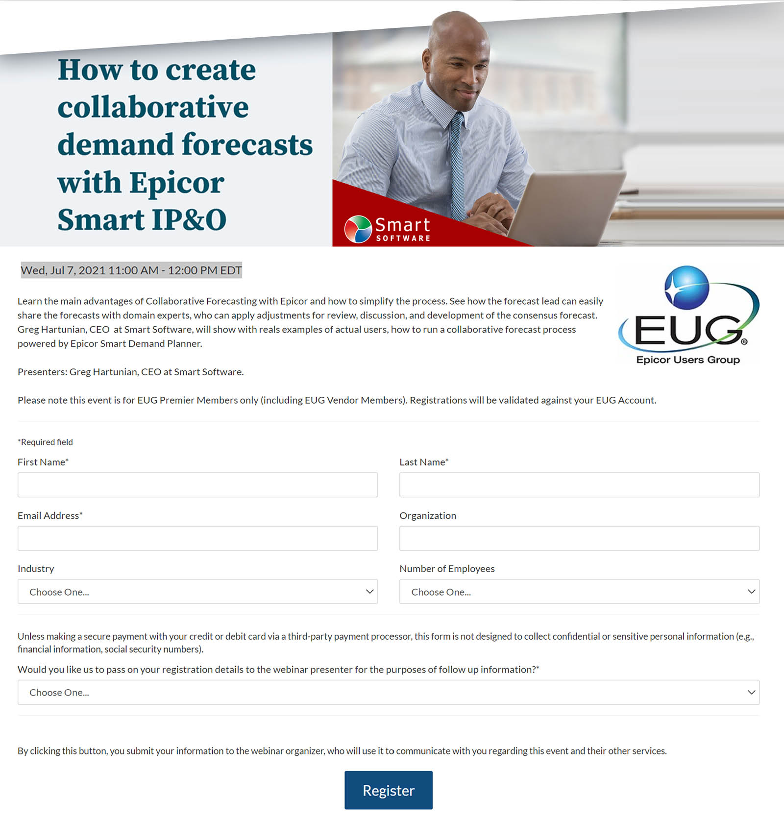EUG Create collaborative demand forecasts with Epicor Smart IP&O