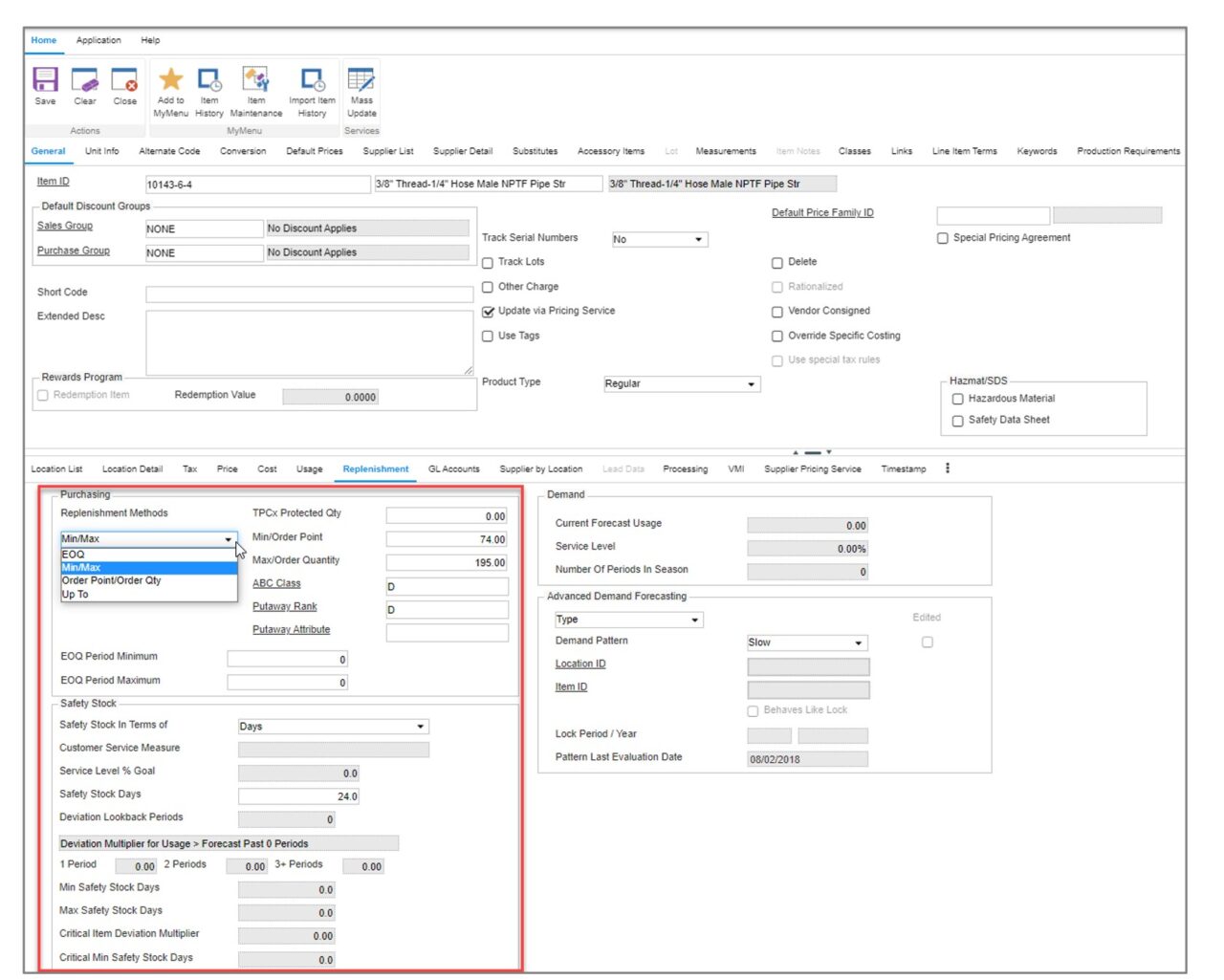 Epicor Prophet 21 Forecasting & Dynamic Reorder Point Planning