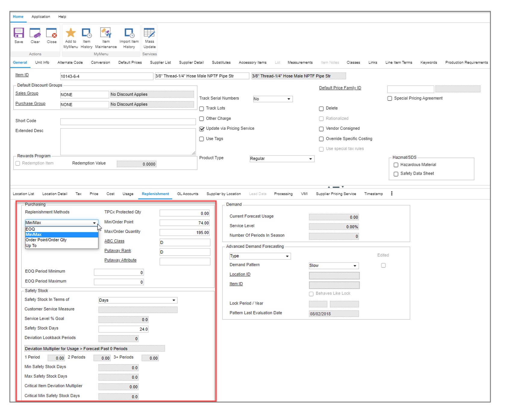 Epicor Prophet 21 with Forecasting Inventory Planning P21