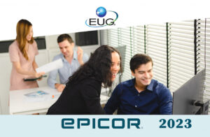 Epicor business entrepreneur team meeting in a webinar to discuss forecatsing methods